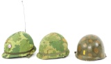 VIETNAM WAR US ARMY M1 COMBAT HELMET LOT OF 3