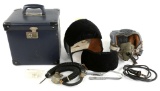 BRITISH RAF 1950's BONE DOME FLIGHT HELMET & CASE