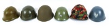 WORLD MILITARY COMBAT HELMET LOT OF 6