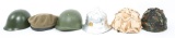 WORLD MILITARY COMBAT HELMET LOT OF 6