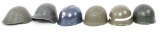 WORLD MILITARY COMBAT HELMET LOT OF 6