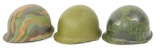 US ARMY TRENCH ART M1 COMBAT HELMET LOT OF 3