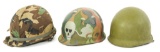 US ARMY M1 COMBAT HELMET WITH LINER LOT OF 3