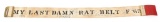 US MILITARY ACADEMY LAST RAT BELT CLASS 63 SIGNED