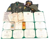 VIETNAM WAR ERA US ARMY SFC NAMED GROUPING