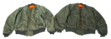 VIETNAM WAR USAF PILOT FLIGHT JACKET MA-1 LOT OF 2