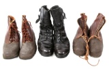 COLD WAR WORLD MILITARY COMBAT BOOTS LOT OF 3