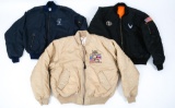 US ARMED FORCES SOUVENIR JACKET LOT OF 3