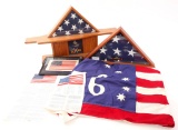 WWII & VIETNAM WAR FUNERAL FLAG & BLOOD CHIT LOT