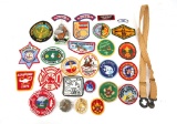 BOYSCOUT & FIREFIGHTER PATCH & BADGE LOT