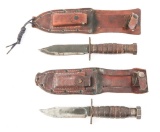 VIETNAM WAR USAF PILOT SURVIVAL KNIFE LOT OF 2