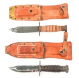 VIETNAM WAR USAF PILOT SURVIVAL KNIFE LOT OF 2