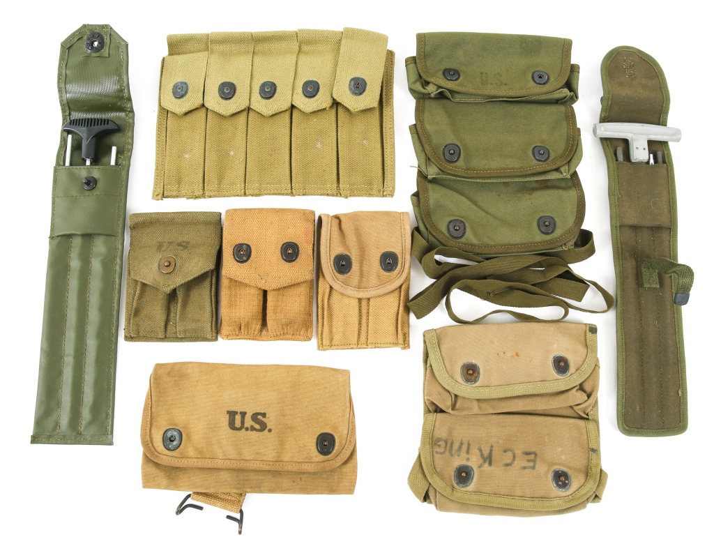 Sold at Auction: WW1 American 1918 BAR Ammunition Belt Pouches