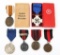 WWII GERMAN & WORLD ARMY MEDAL LOT OF 6