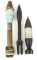 US ARMY PRACTICE ROCKET LOT OF 3