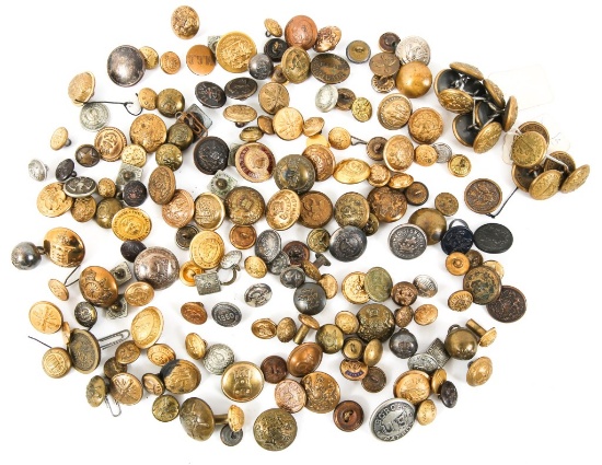US AND FOREIGN MILITARY BUTTONS LARGE LOT
