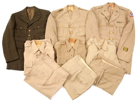 WWII US ARMY OFFICER DRESS UNIFORM MIXED LOT