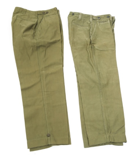WWII US ARMY M43 FIELD TROUSERS 1st & 2nd PATTERN