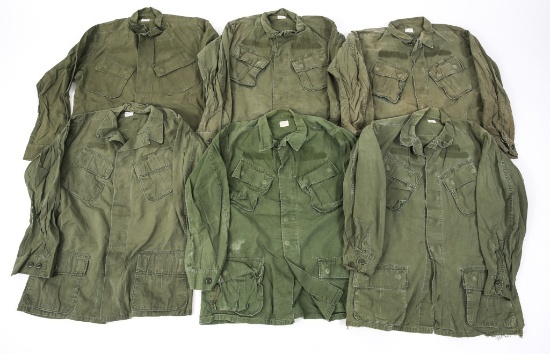 VIETNAM WAR US ARMY JUNGLE JACKET TYPE 3 LOT OF 6