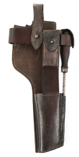 WWI GERMAN BROOMHANDLE C96 LEATHER PISTOL HARNESS