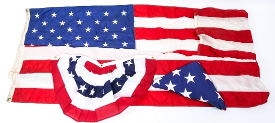 VIETNAM WAR ERA 50 STARS AMERICAN FLAG LOT OF 2