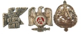 WWII GERMAN SA & GAUTREFFEN POLITICAL BADGE LOT