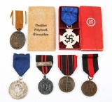WWII GERMAN & WORLD ARMY MEDAL LOT OF 6