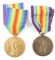 WWI NAMED BRITISH VICTORY MEDAL LOT OF 2