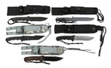 SCHRADE EXTREME SURVIVAL KNIVES SHEATHED LOT OF 5