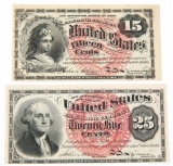 US FRACTIONAL CURRENCY FOURTH ISSUE - LOT OF 2