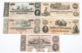 1862 & 1864 CONFEDERATE PAPER MONEY - LOT OF 5