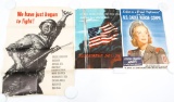 WWII US HOME FRONT PROPAGANDA POSTER LOT OF 3
