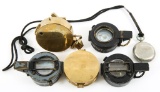 WWI - WWII BRITISH ARMED FORCES COMPASS LOT OF 6