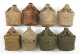 WWII US ARMY - USMC FIELD CANTEEN LOT OF 8