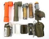 MILITARY FLASHLIGHT AND SURVIVAL LIGHT LOT OF 8
