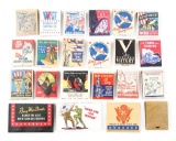 WWII HOME FRONT US PROPAGANDA MATCHBOOK LOT OF 22