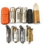 WWI - WWII US SOLDIER LIGHTER & MATCHES HOLDER LOT