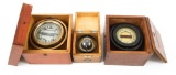 VINTAGE NAUTICAL COMPASS WITH WOODEN CASE LOT OF 3