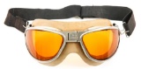 WWII AAF A-N 6530 PILOT GOGGLES WITH SMOKED LENSES