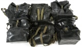 US ARMY LARGE WATERPROOF RUBBER PACK LOT OF 6