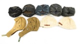 RUSSIAN & EAST GERMAN ARMY WINTER HAT LOT OF 9