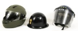 FRENCH ARMY POLICE MOTORCYCLE & RIOT HELMET LOT