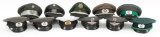 EAST GERMAN ARMY DRESS HAT LOT OF 11