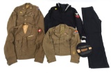 WWII US ARMY & USN DRESS UNIFORM LOT OF 4