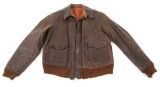 WWII US AIR FORCE NAMED A2 LEATHER FLIGHT JACKET