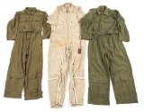 WWII US ARMY AIR FORCE SUMMER FLIGHT SUIT LOT OF 3