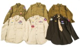 WWII US ARMY AIRBORNE DIVISION SHIRT LOT OF 5