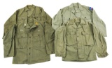 WWII US ARMY HBT COMBAT SHIRT LOT OF 4