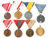 IMPERIAL AUSTRIAN & WWII HUNGARIAN MEDAL LOT OF 8