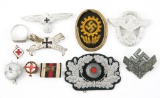 WWII GERMAN NAZI BADGE & INSIGNIA LOT OF 11